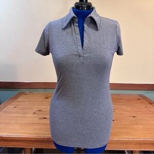 PattyBoutik gray polo shirt